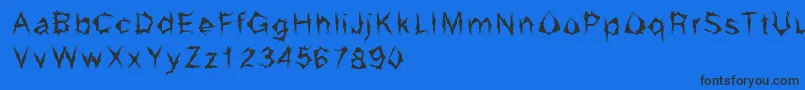 Grumna Font – Black Fonts on Blue Background