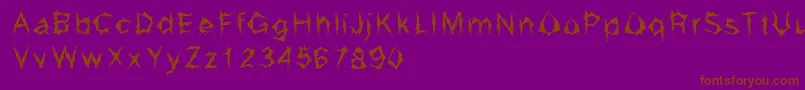 Grumna Font – Brown Fonts on Purple Background