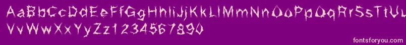 Grumna Font – Pink Fonts on Purple Background