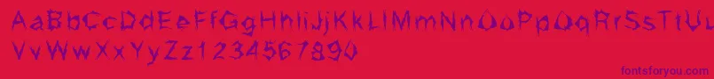 Grumna Font – Purple Fonts on Red Background