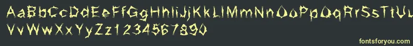 Grumna Font – Yellow Fonts on Black Background