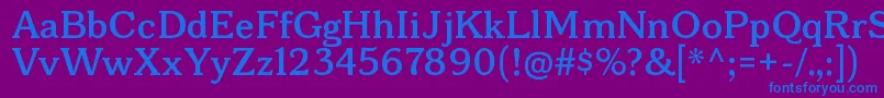 BonobosbRegular Font – Blue Fonts on Purple Background