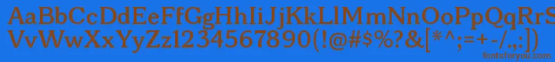 BonobosbRegular Font – Brown Fonts on Blue Background