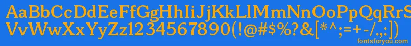 BonobosbRegular Font – Orange Fonts on Blue Background