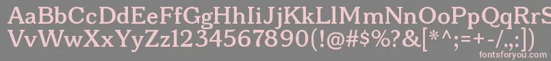 BonobosbRegular Font – Pink Fonts on Gray Background