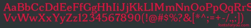 BonobosbRegular Font – Red Fonts on Black Background