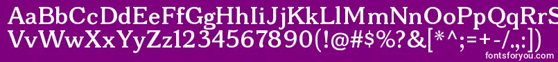 BonobosbRegular Font – White Fonts on Purple Background