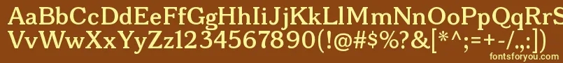 Шрифт BonobosbRegular – жёлтые шрифты на коричневом фоне