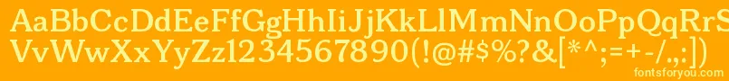 BonobosbRegular Font – Yellow Fonts on Orange Background
