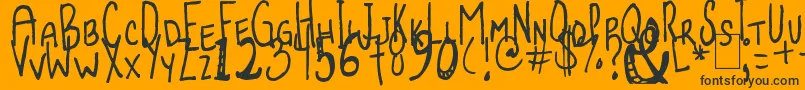 JollyBeggar Font – Black Fonts on Orange Background