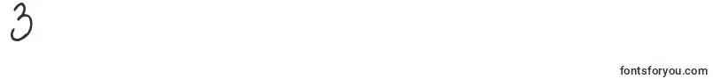 フォントJollyBeggar – フォント数字3