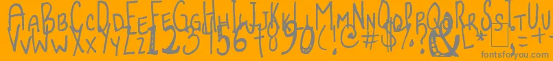 JollyBeggar-Schriftart – Graue Schriften auf orangefarbenem Hintergrund