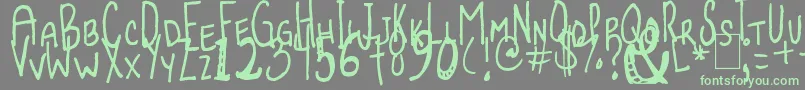Подробнее о шрифте JollyBeggar Шрифт JollyBeggar – зелёные шрифты на сером фоне