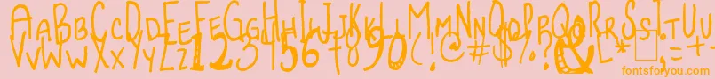 JollyBeggar Font – Orange Fonts on Pink Background