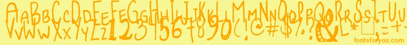 JollyBeggar Font – Orange Fonts on Yellow Background