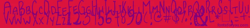 JollyBeggar Font – Purple Fonts on Red Background