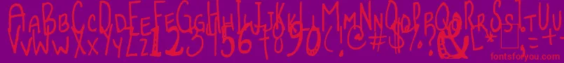 JollyBeggar Font – Red Fonts on Purple Background