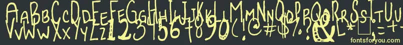 JollyBeggar Font – Yellow Fonts on Black Background