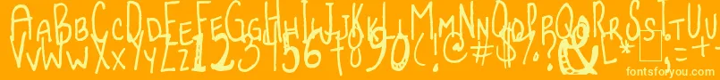JollyBeggar Font – Yellow Fonts on Orange Background
