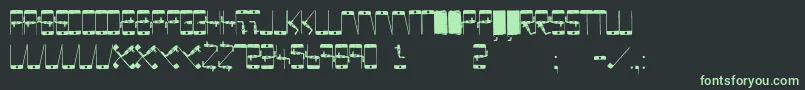 フォントPhoneScan – 黒い背景に緑の文字
