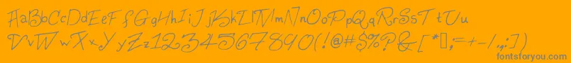 Konata Font – Gray Fonts on Orange Background