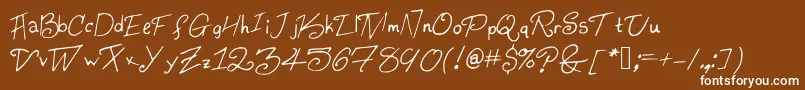 Konata Font – White Fonts on Brown Background