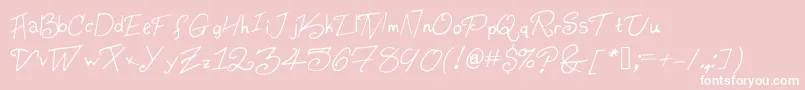Konata Font – White Fonts on Pink Background