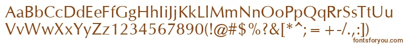 Шрифт Omichron – коричневые шрифты на белом фоне