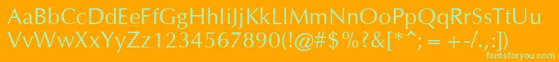 Omichron Font – Green Fonts on Orange Background