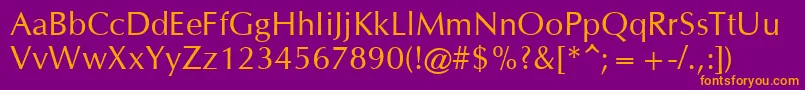 Omichron Font – Orange Fonts on Purple Background