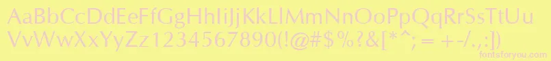 Omichron Font – Pink Fonts on Yellow Background