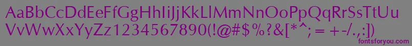 Шрифт Omichron – фиолетовые шрифты на сером фоне