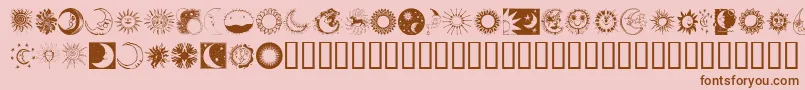Sunandmoon Font – Brown Fonts on Pink Background