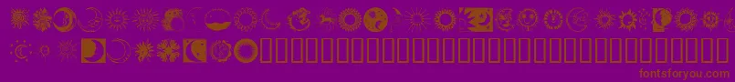 Sunandmoon-fontti – ruskeat fontit violetilla taustalla