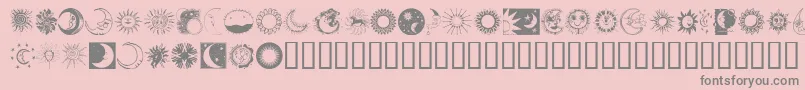 Sunandmoon Font – Gray Fonts on Pink Background