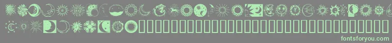 More about Sunandmoon Font Sunandmoon Font – Green Fonts on Gray Background