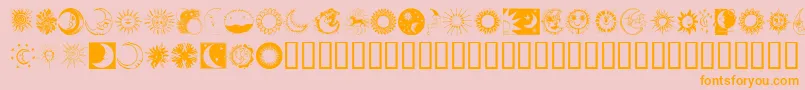 Más sobre la fuente Sunandmoon fuente Sunandmoon – Fuentes Naranjas Sobre Fondo Rosa