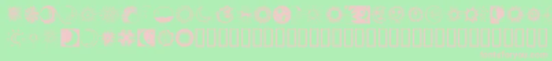 Sunandmoon Font – Pink Fonts on Green Background