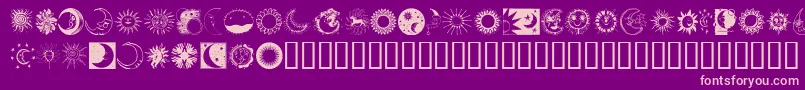 Sunandmoon Font – Pink Fonts on Purple Background