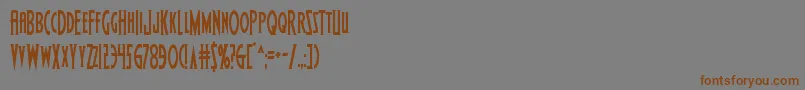 Wolfsbane2cond Font – Brown Fonts on Gray Background