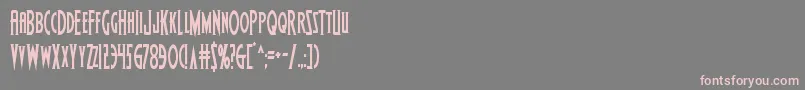 フォントWolfsbane2cond – 灰色の背景にピンクのフォント