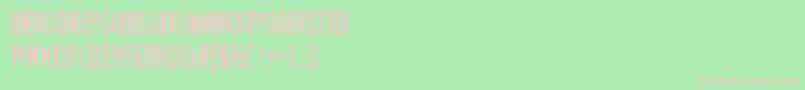 フォントWolfsbane2cond – 緑の背景にピンクのフォント