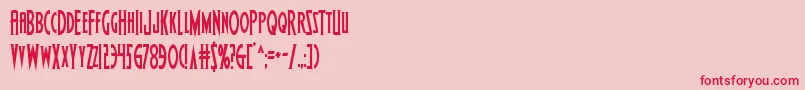 Wolfsbane2cond Font – Red Fonts on Pink Background