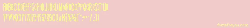 フォントWolfsbane2cond – 黄色のフォント、ピンクの背景