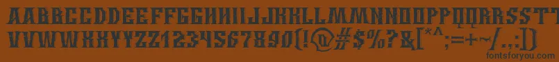 Fonte WingsOfDarkness – fontes pretas em um fundo marrom