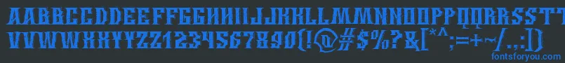 WingsOfDarkness Font – Blue Fonts on Black Background