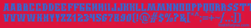 WingsOfDarkness Font – Blue Fonts on Red Background