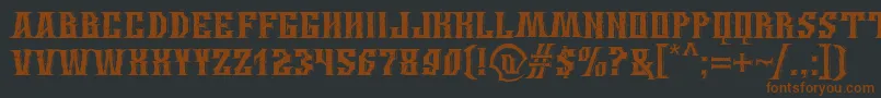 WingsOfDarkness-fontti – ruskeat fontit mustalla taustalla