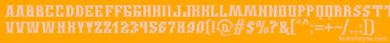 WingsOfDarkness Font – Pink Fonts on Orange Background