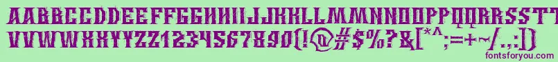 WingsOfDarkness Font – Purple Fonts on Green Background